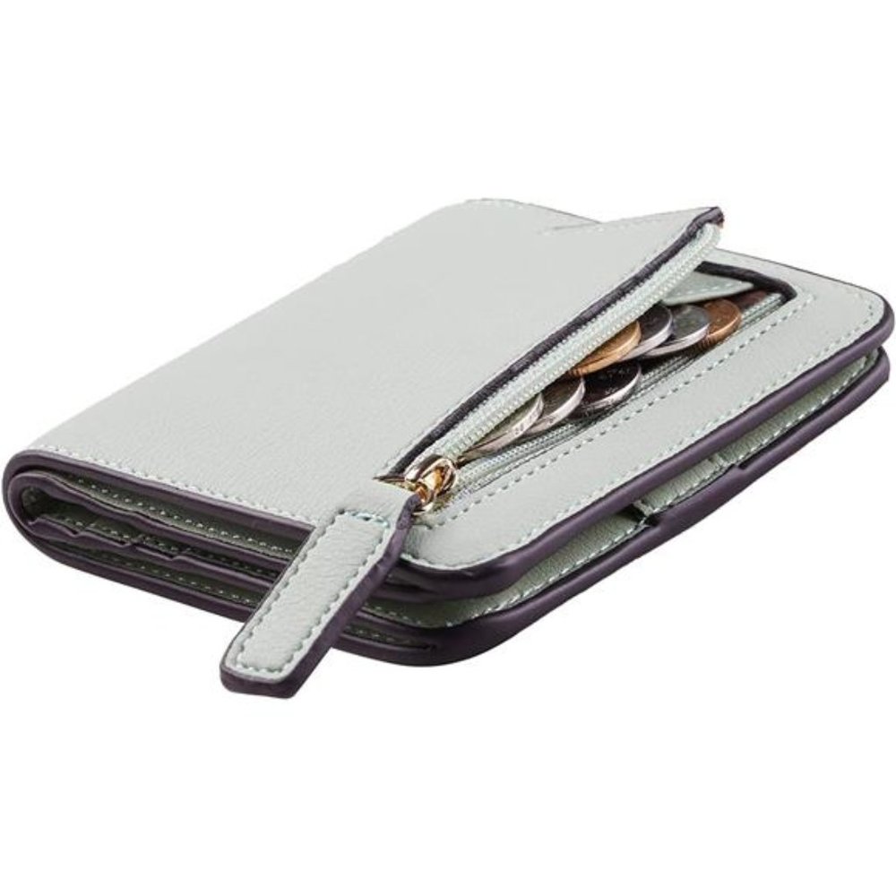 Womens Rfid Blocking Small Compact Bifold Luxury Genuine Leather Pocket Wallet